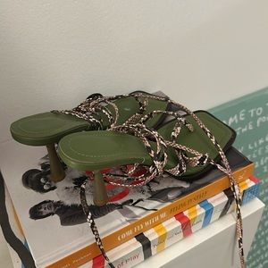 Song of style Cleo wrap heels